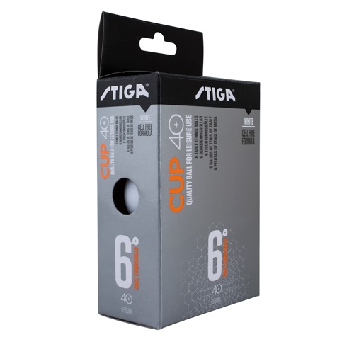 Stiga Cup 40+ Ball - Box of 6 White